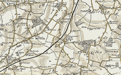 Old map of Spooner Row in 1901-1902