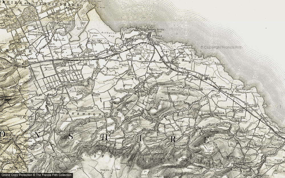 Old Map of Historic Map covering Doon in 1901-1906