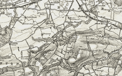 Old map of Woodhall Burn in 1901-1906