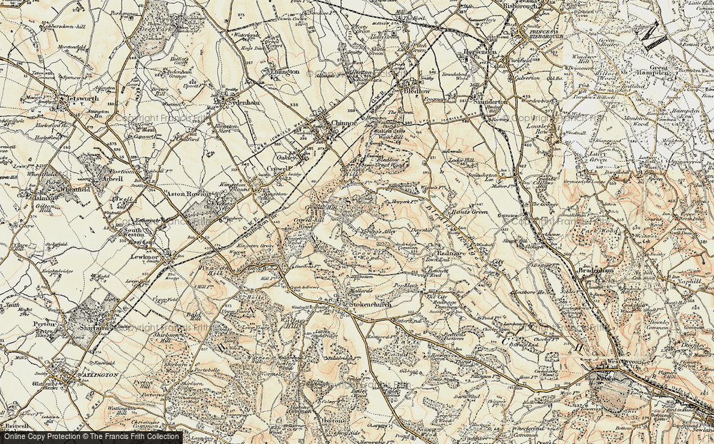 Old Map of Sprig's Alley, 1897-1898 in 1897-1898