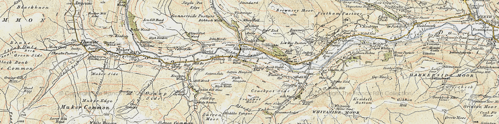 Old map of Bloody Vale in 1903-1904