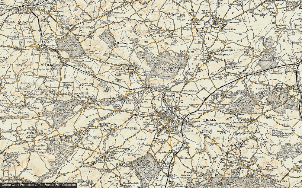 Old Map of Spring Gardens, 1898-1899 in 1898-1899