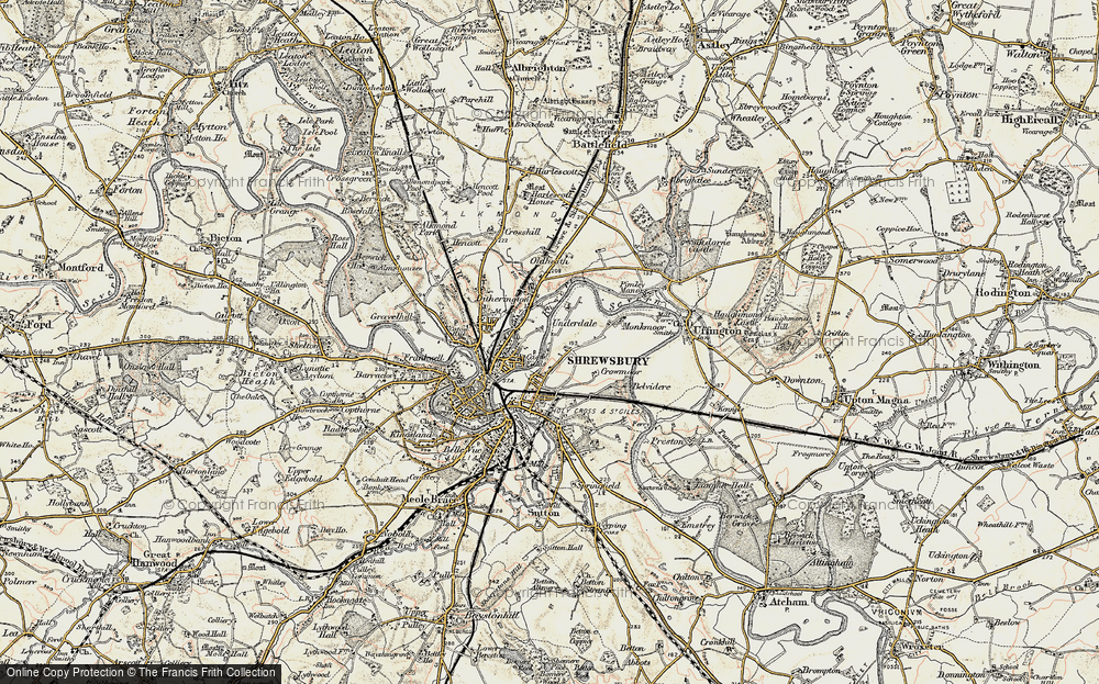 Old Map of Spring Gdns, 1902 in 1902