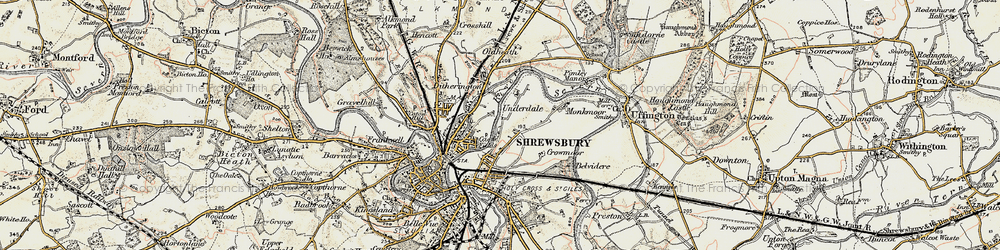 Old map of Spring Gdns in 1902