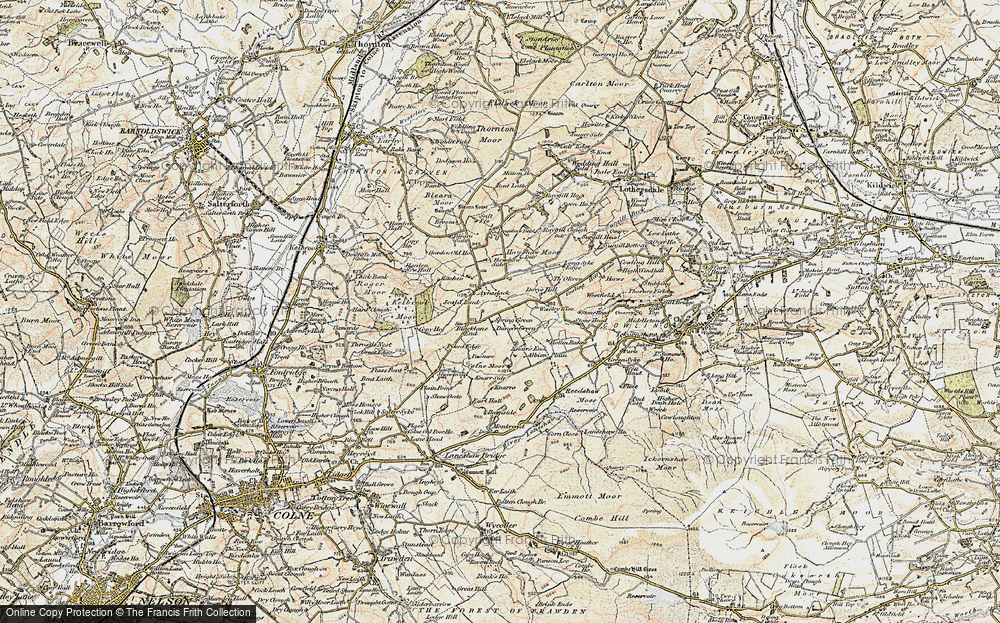 Old Map of Historic Map covering Bleara Side in 1903-1904
