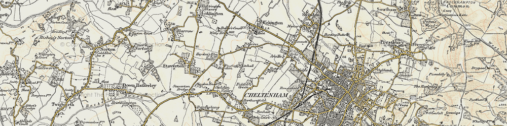 Old map of Springbank in 1898-1900