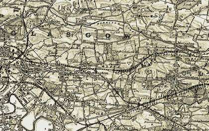 Old map of Springboig in 1904-1905