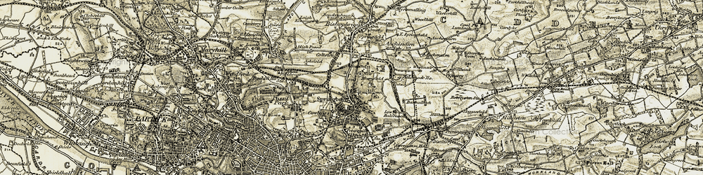 Old map of Springburn in 1904-1905
