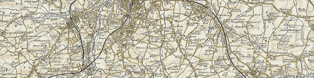 Old map of Springfield in 1901-1902