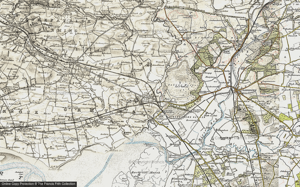 Old Map of Historic Map covering Aitchisons Bank in 1901-1904