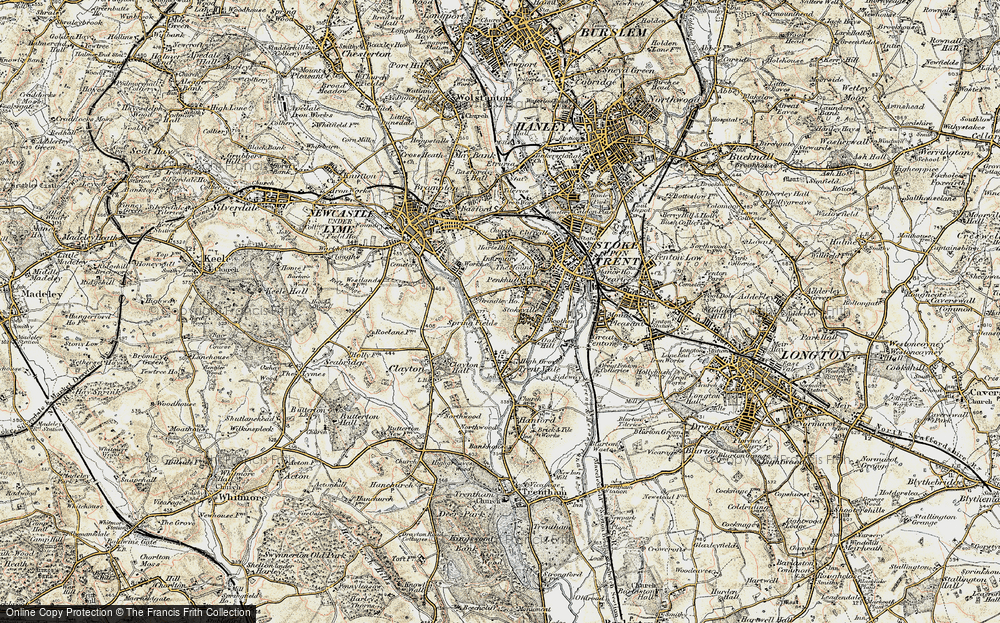 Old Map of Springfields, 1902 in 1902