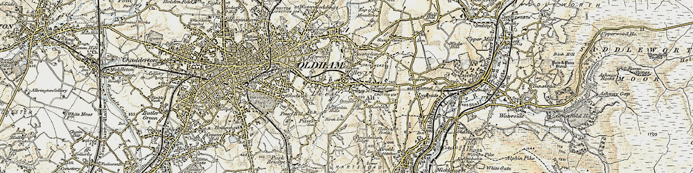 Old map of Springhead in 1903