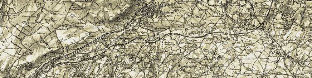 Old map of Brock Burn in 1905