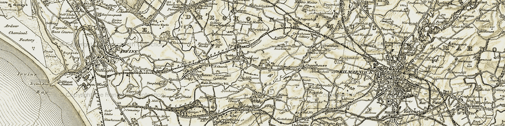 Old map of Springside in 1905-1906