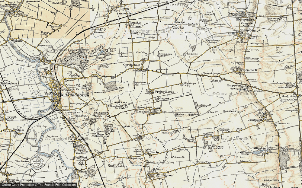 Old Map of Historic Map covering Somerby in 1903