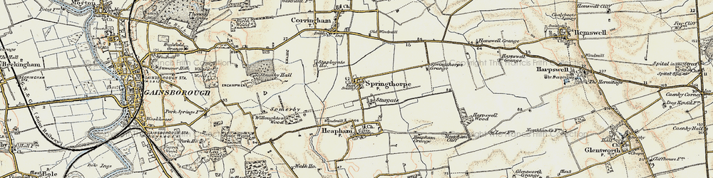 Old map of Springthorpe in 1903