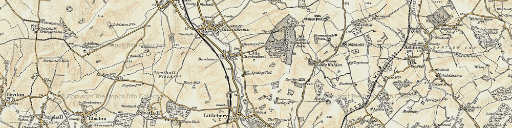 Old map of Springwell in 1898-1901