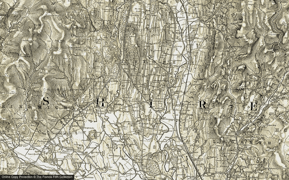 Old Map of Historic Map covering Blackburn in 1901-1905