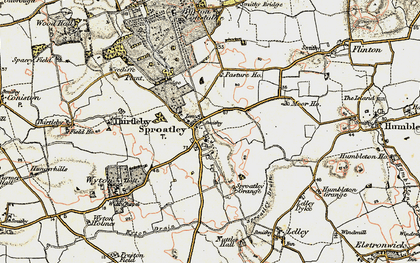 Old map of Sproatley in 1903-1908