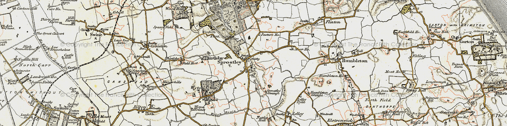 Old map of Sproatley in 1903-1908