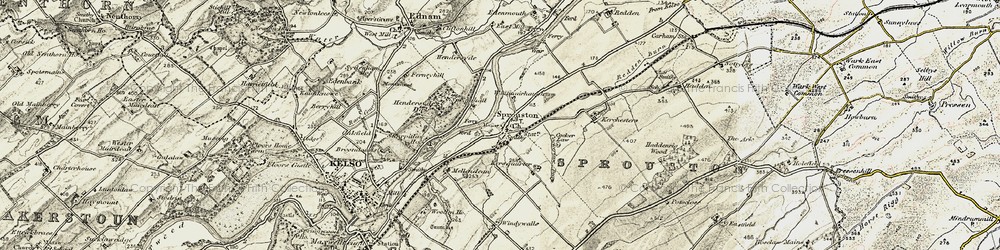 Old map of Whitmuirhaugh in 1901-1904