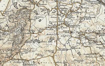 Old map of Spurstow in 1902-1903
