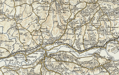 Old map of Spurtree in 1901-1902