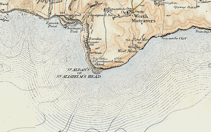 Old map of St Aldhelm's in 1899-1909