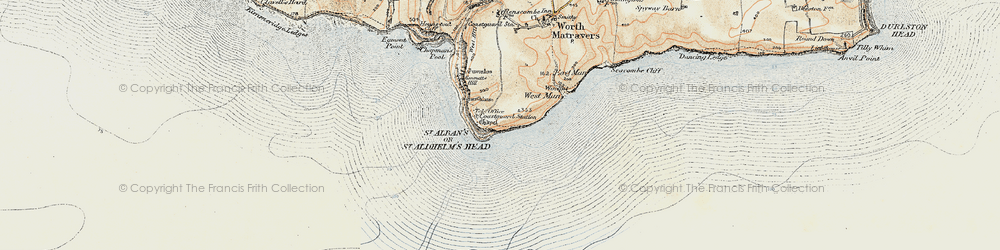 Old map of St Aldhelm's in 1899-1909