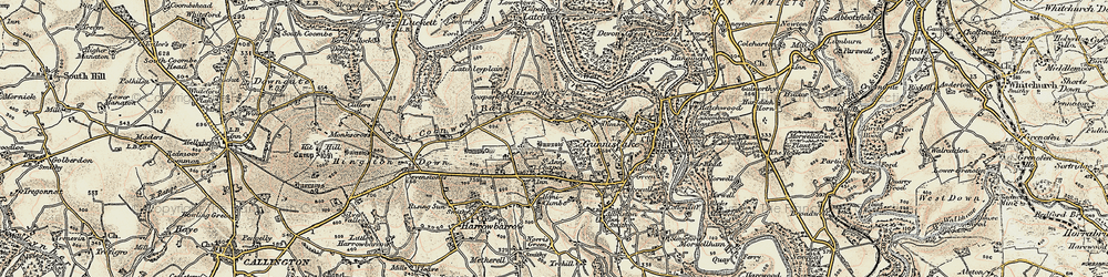 Old map of St Ann's Chapel in 1899-1900