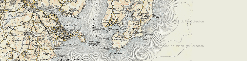Old map of Zone Point in 1900