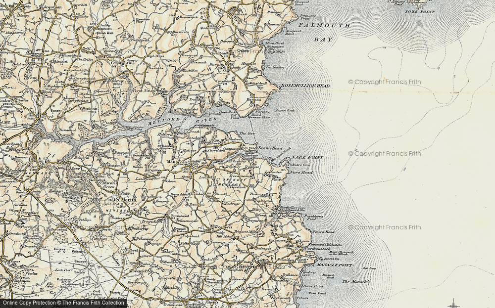 Historic Ordnance Survey Map of St Anthony-in-Meneage, 1900