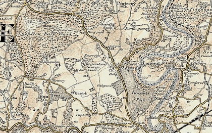 Old map of Wynd Cliff in 1899-1900