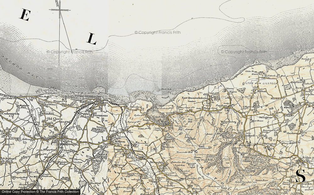 Old Map of St Audrie's Bay, 1898-1900 in 1898-1900