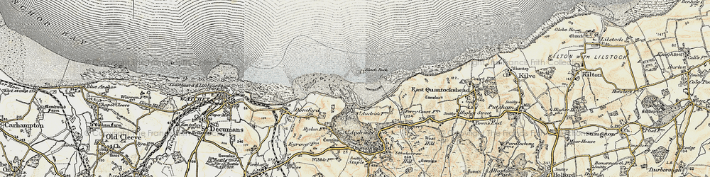 Old map of St Audrie's Bay in 1898-1900