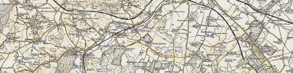 Old map of St Augustine's in 1898-1899