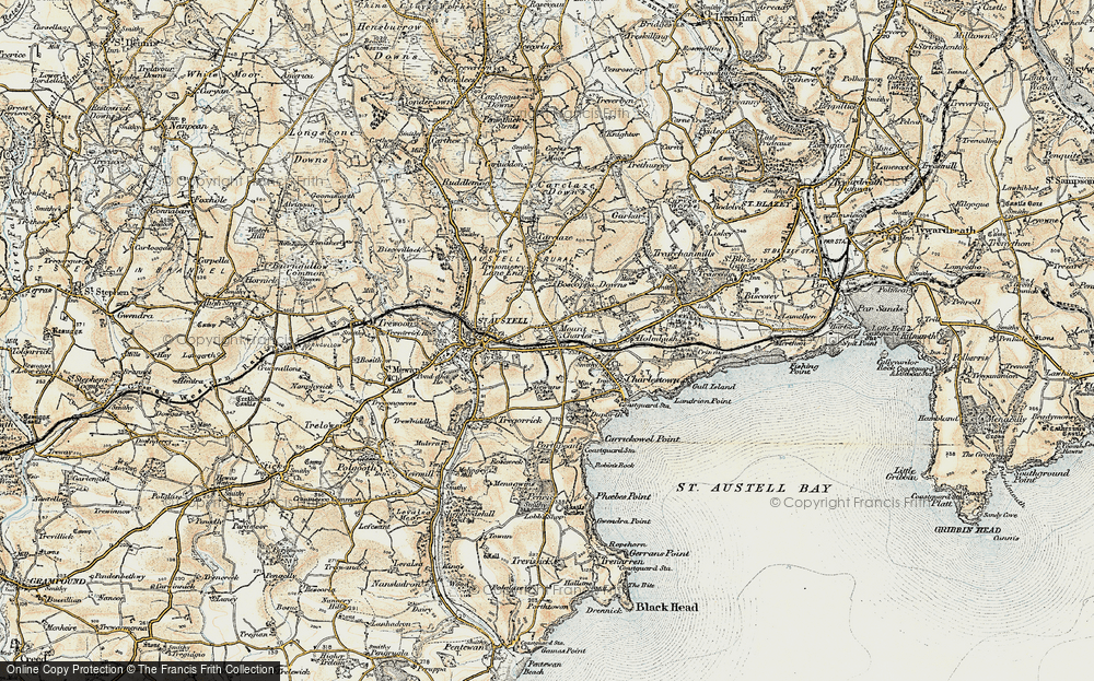 Old Map of St Austell, 1900 in 1900