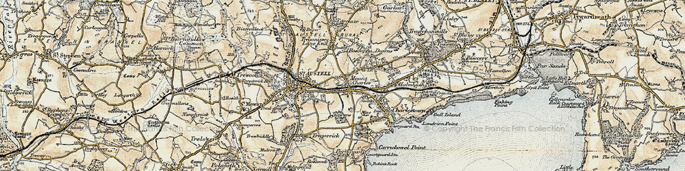 Old map of St Austell in 1900