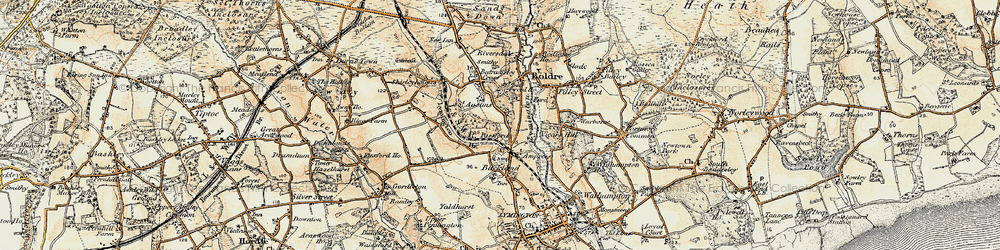 Old map of St Austins in 1897-1909