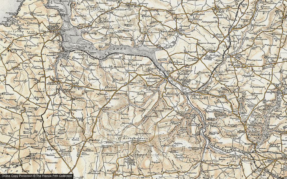 Old Map of St Breock, 1900 in 1900