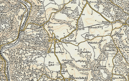 Old map of St Briavels in 1899-1900