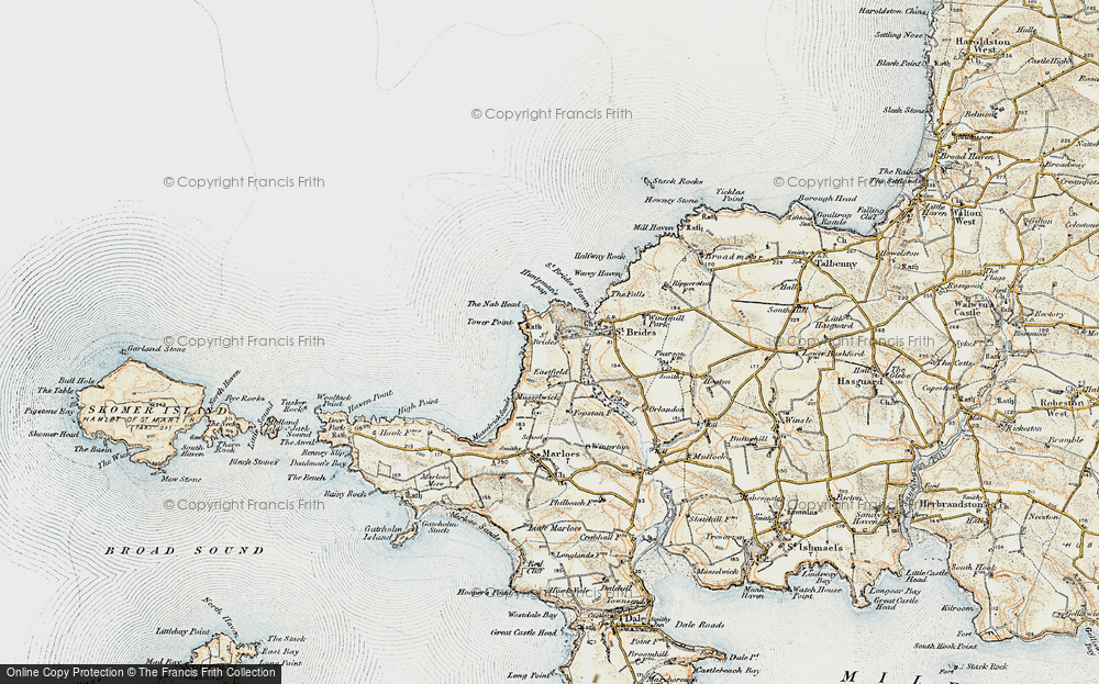 Old Map of St Brides, 0-1912 in 0-1912