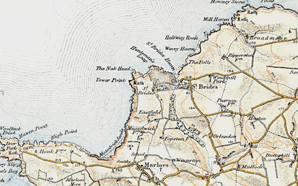 Old map of St Brides in 0-1912