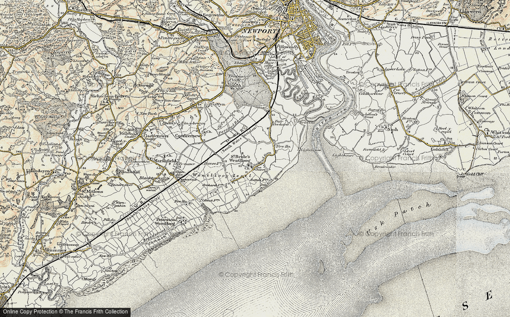Old Map of St Brides Wentlooge, 1899-1900 in 1899-1900