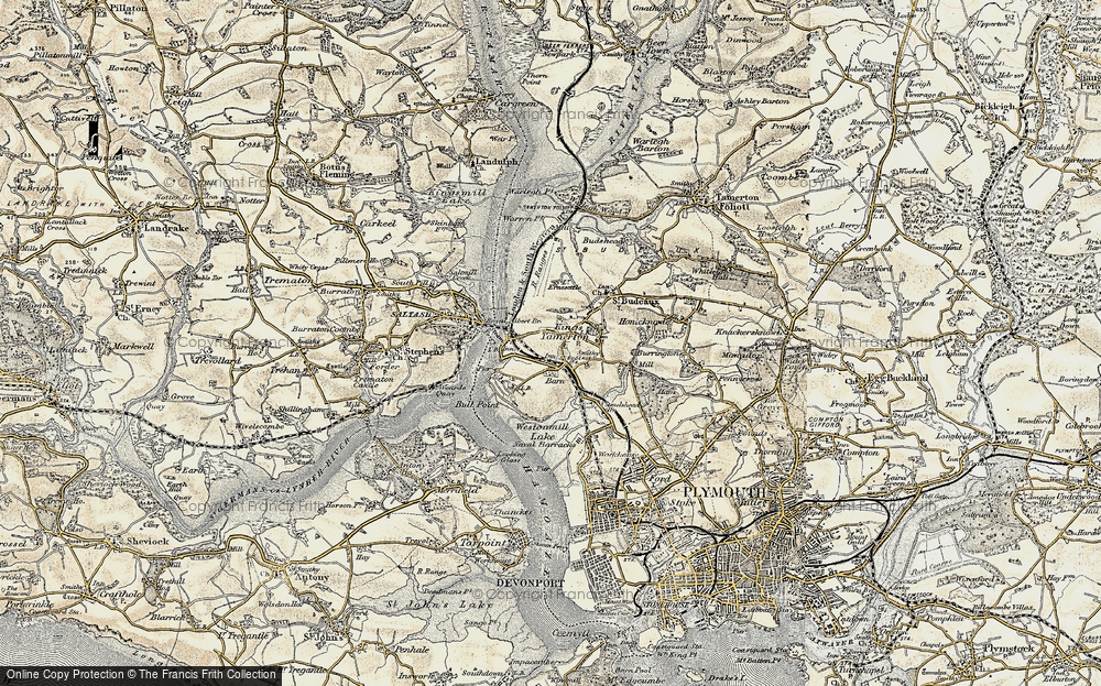 Old Map of St Budeaux, 1899-1900 in 1899-1900
