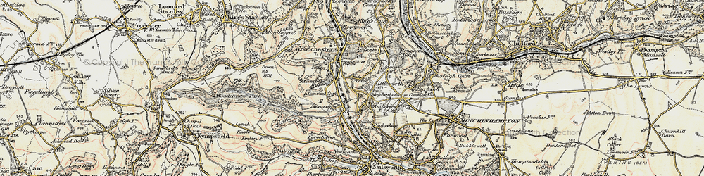Old map of St Chloe in 1898-1900