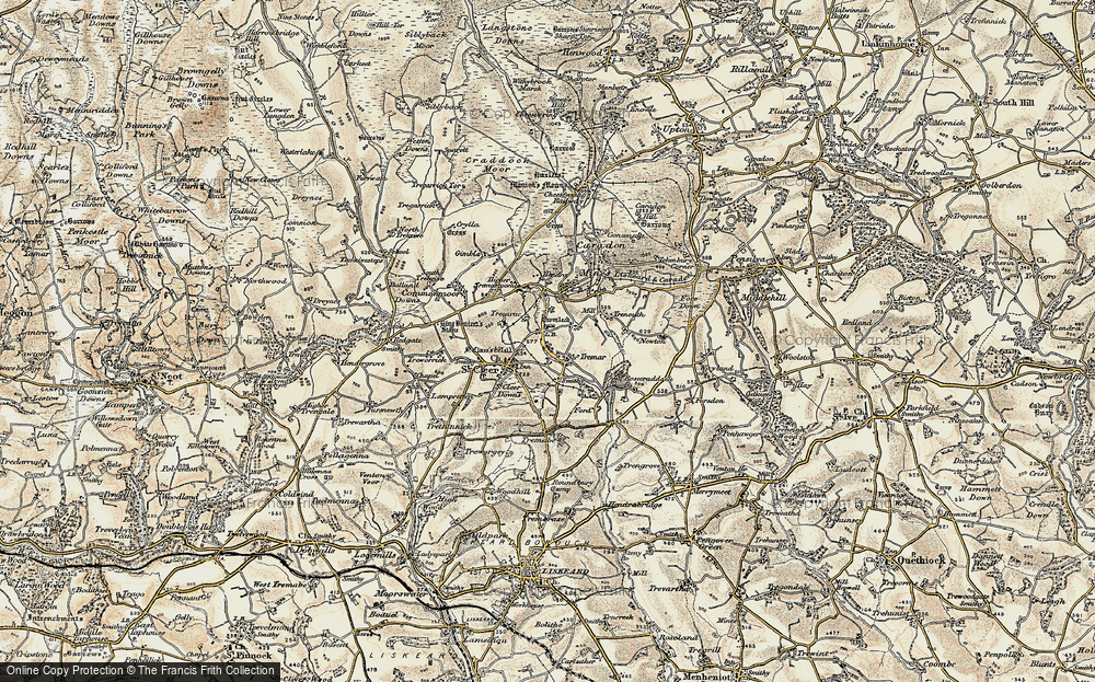 Old Map of St Cleer, 1900 in 1900