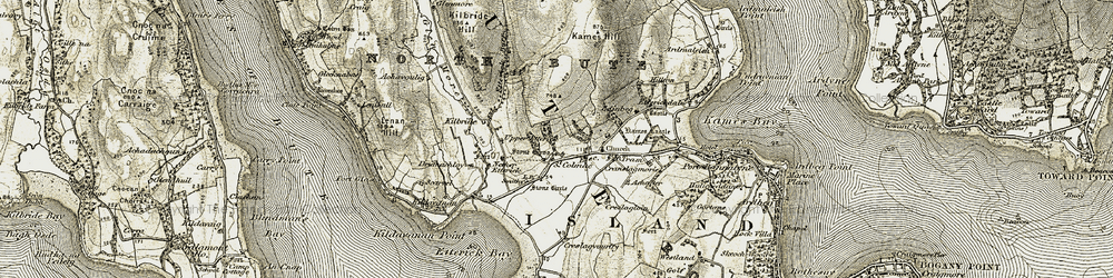 Old map of Achavoulaig in 1905-1907