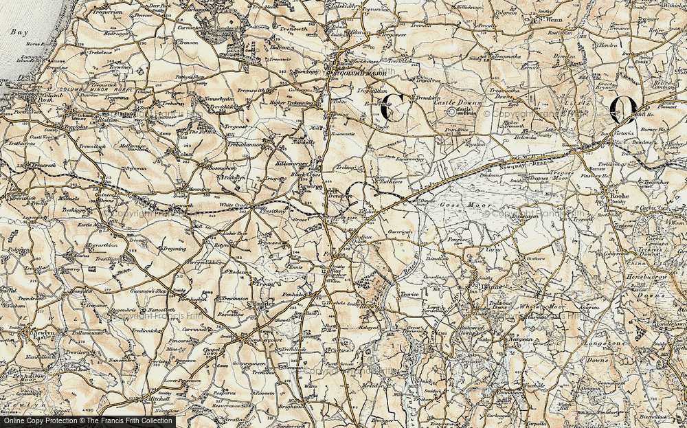 Old Map of St Columb Road, 1900 in 1900