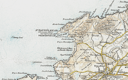 Old map of St Davids Head in 0-1912